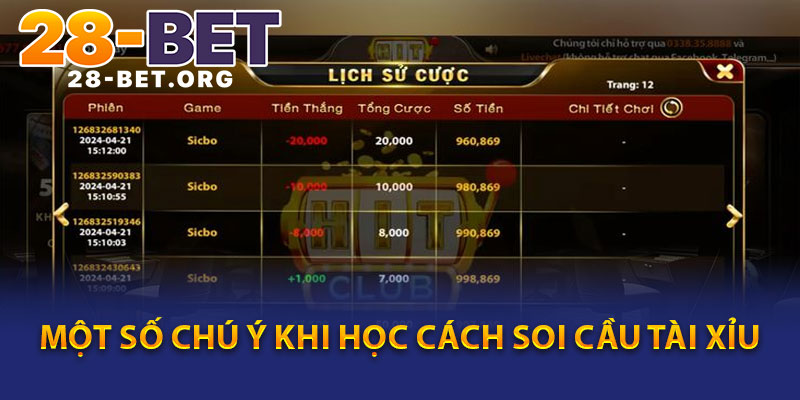 Một Số Chú Ý Khi Học Cách Soi Cầu Tài Xỉu